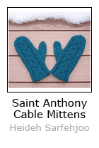 St. Anthony Cabled Mittens